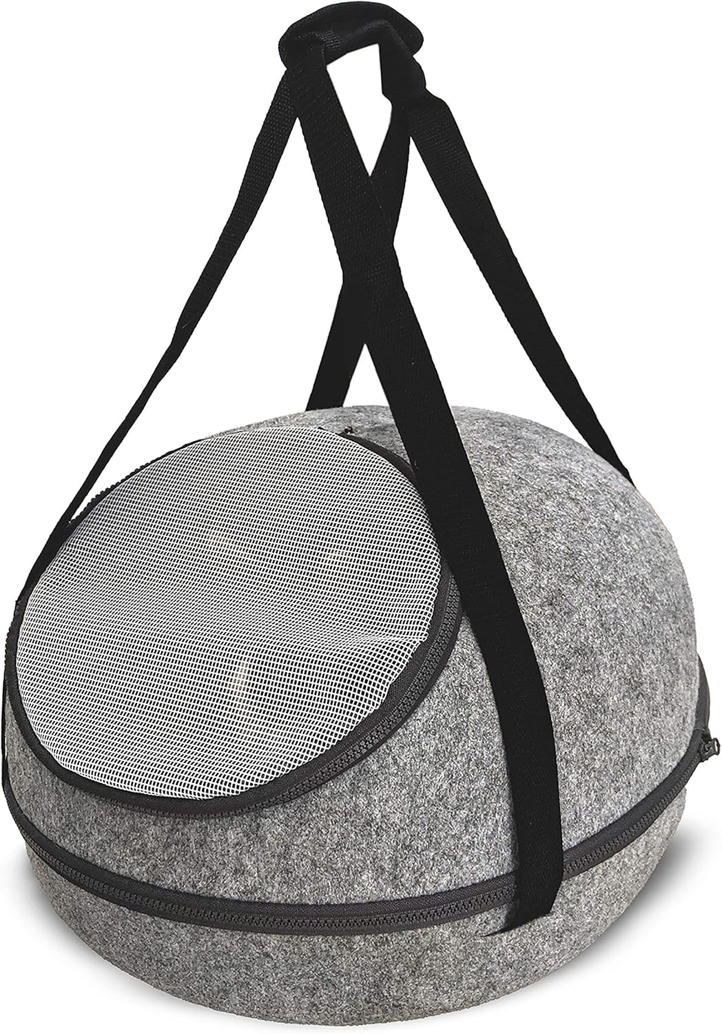 Round Felt Breathable Portable Pet Carrier, Handheld Travel Bag for Cats & Dogs, Comfortable & Concealed Pet Tote (Need to supplement specific dimensions, as not shown in the picture, can be added later according to actual measurement )