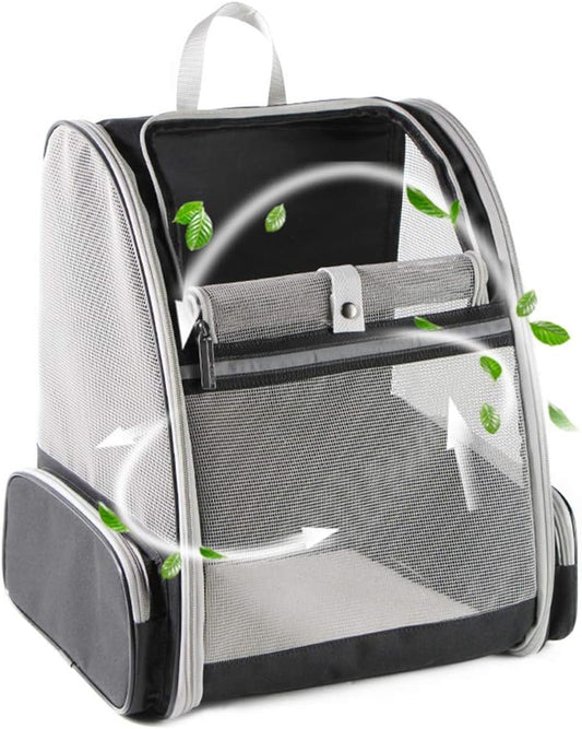 Multifunctional Breathable Mesh Pet Backpack for Small & Medium Dogs/Cats, Portable Outdoor Travel Bag, Precise Size for Pet Storage (16.5×12.6×11.4 Inches, Fits Pets ≤14.5 Inches Tall/≤12 Inches Wide/≤15 Lbs )