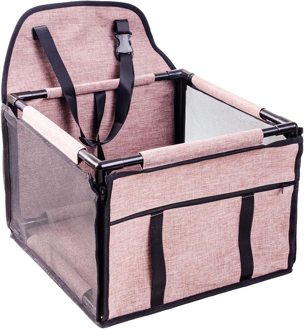 Universal Car Pet Safety Seat, 15×15×10.6 Inches, 11LBS Weight Capacity, Portable Car Seat for Cats & Dogs